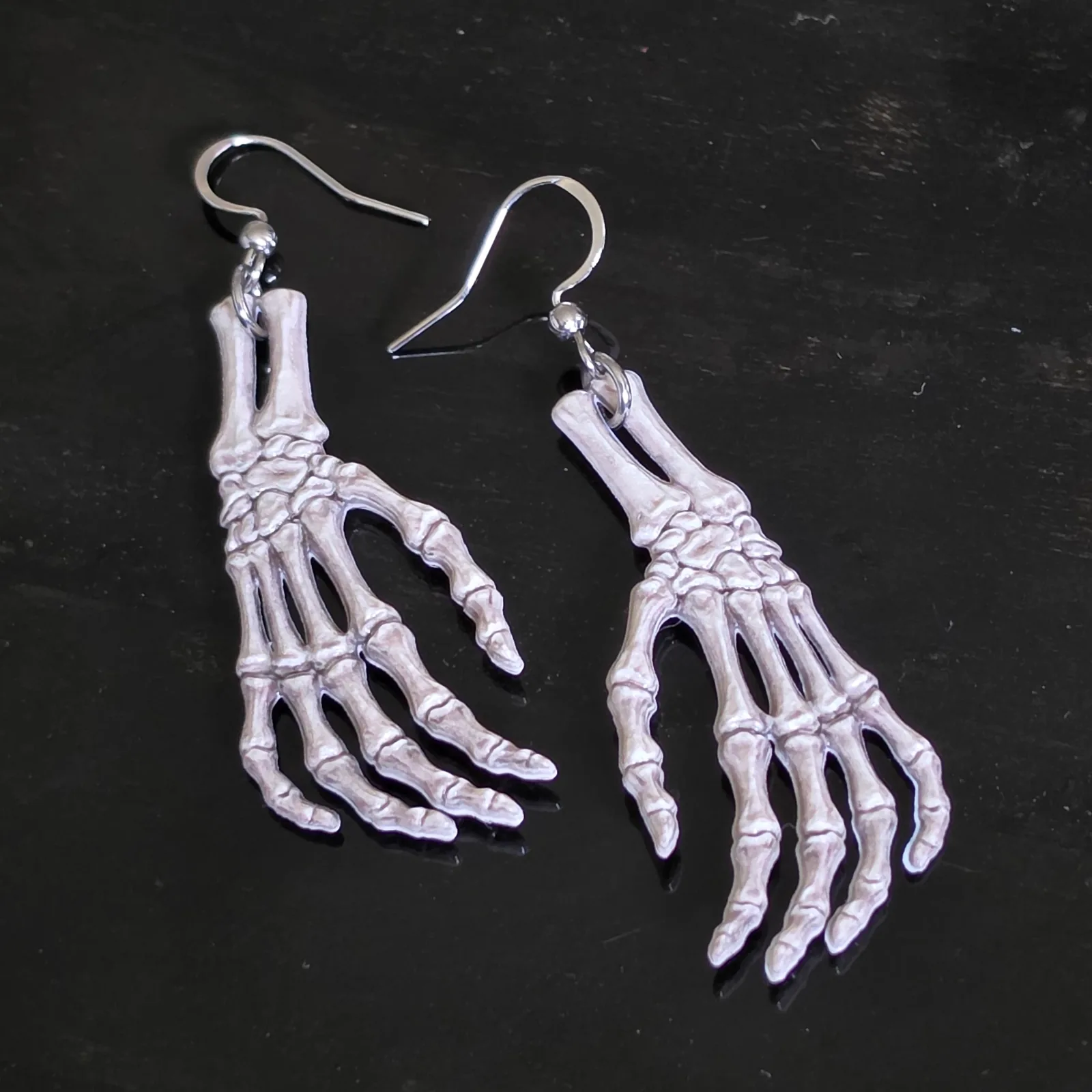 3D Skeleton Hand Earrings