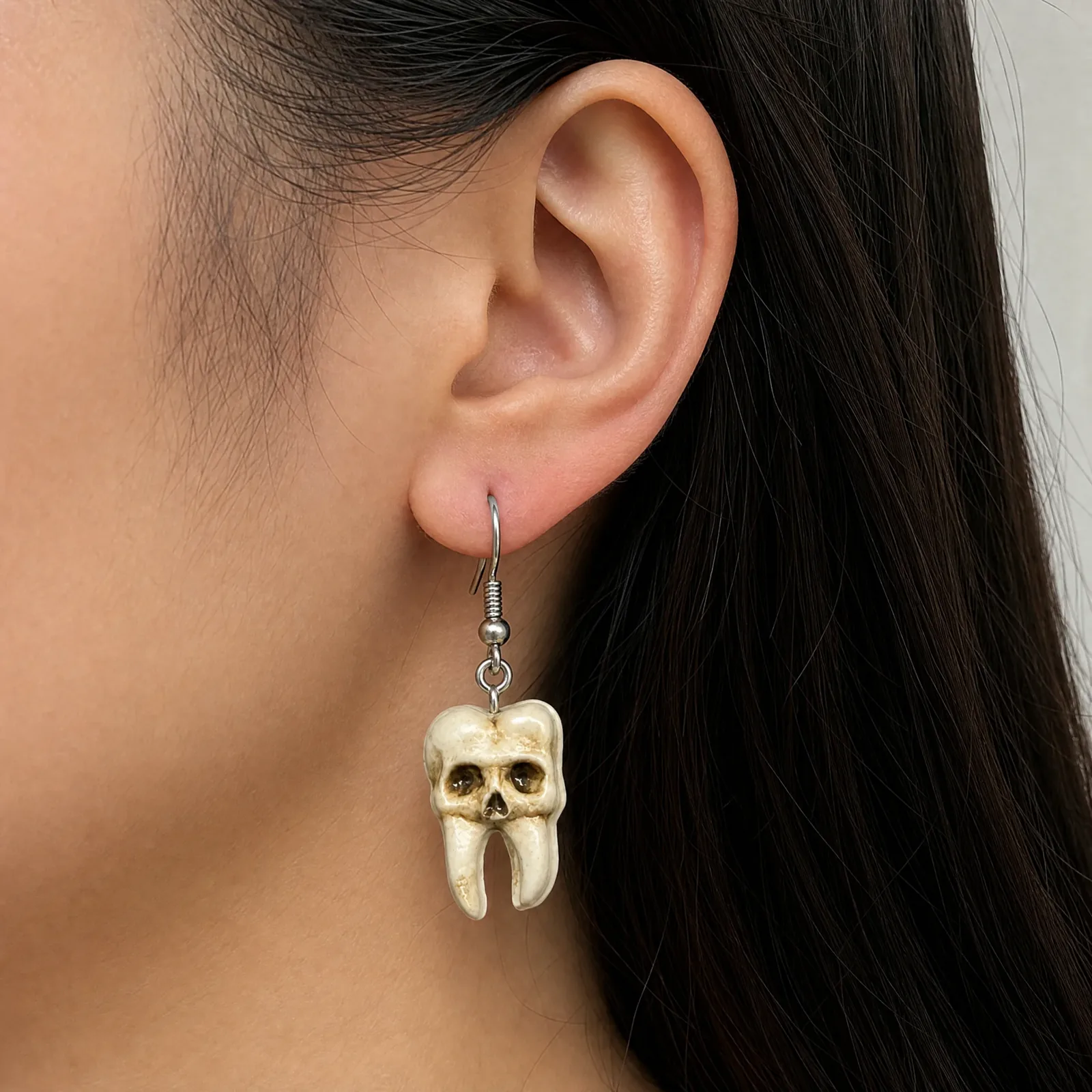 Skull Tooth Earrings