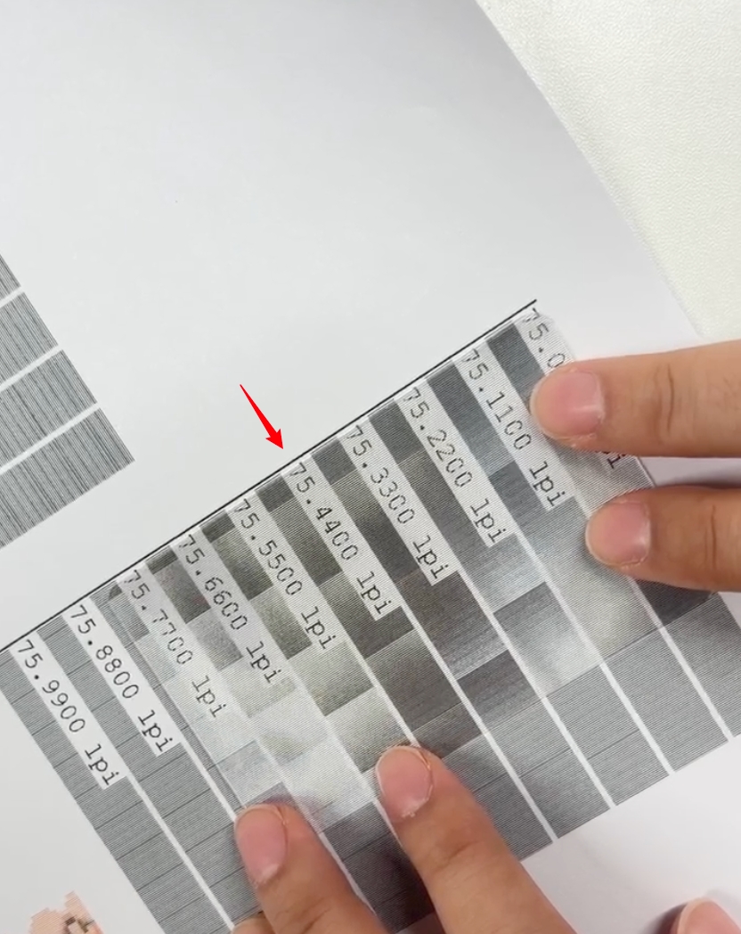 LPI detail test strip